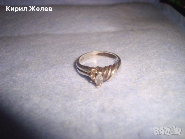 СТАР СРЕБЪРЕН СКЪПОЦЕНЕН АРТ ДЕКО ПРЪСТЕН с ПРЕКРАСЕН ФАСЕТИРАН ЦИРКОН 27276, снимка 3 - Антикварни и старинни предмети - 36846668