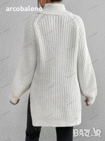 Ликвидация! Дамски ежедневен, свободен пуловер с висока яка, 5цвята - Доставка 24 часа , снимка 5 - Блузи с дълъг ръкав и пуловери - 43451433