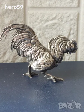 Сребърно петле,сребро проба 800 , снимка 2 - Антикварни и старинни предмети - 48928579