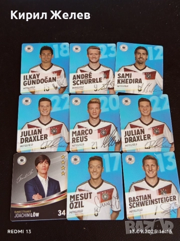 Колекционерски картички на футболисти ЮЛИАН ДРАХСЛЕР,АНДРЕ ШУРЛЕ,МЕСУТ ЙОЗИЛ 51047, снимка 8 - Колекции - 51701991