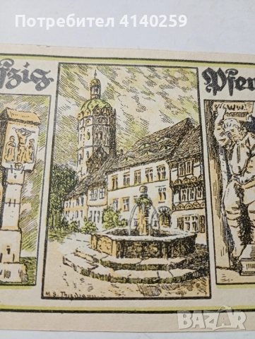 ГЕРМАНИЯ БАНКНОТА ТИП НОТГЕЛ 50 ПФЕНИГА 1921 Г , снимка 4 - Нумизматика и бонистика - 52821134