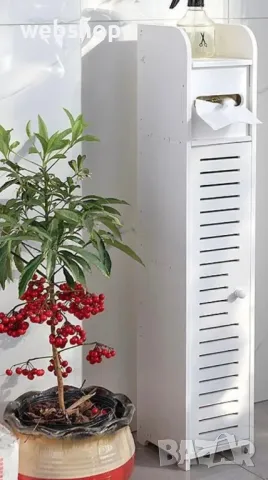 Водоустойчив шкаф за баня,ултра тънък рафт за съхранение,подходящ за малки пространства, снимка 2 - Шкафове - 47744500