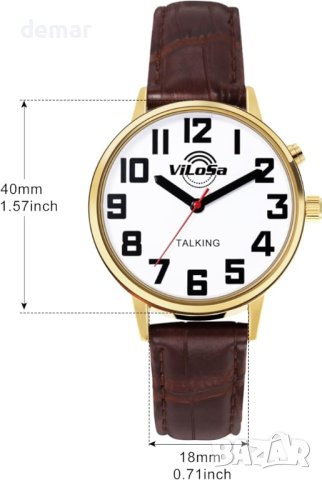 ViLoSa говорещ часовник на английски език - Ясен и силен глас, снимка 6 - Други - 43302063