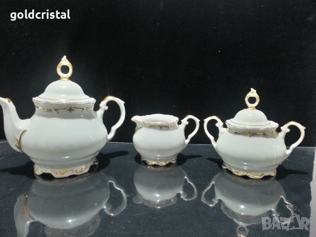 Стар български порцелан чайник заханица латиера 