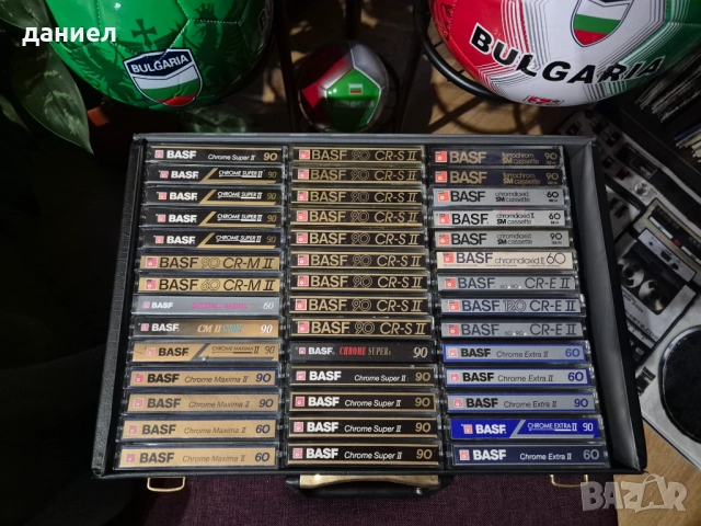 Куфарче с 42 бр. готини аудио касети на BASF - всичките TYPE II - хромна лента + подарък, снимка 2 - Аудио касети - 52737074