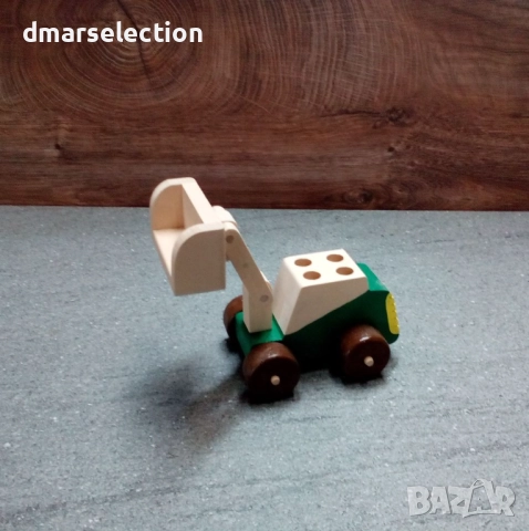 Малък декоративен дървен багер-моливник DMAR 136C, снимка 3 - Други - 51591386