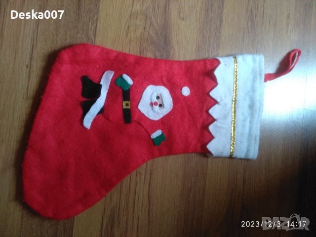 Коледни шапки чорап и торба, снимка 3 - Декорация за дома - 43252913