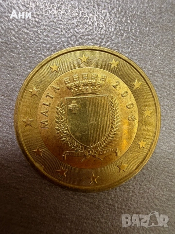 Колекционерска монета от 10 цента Малта 2008, снимка 2 - Нумизматика и бонистика - 53466245