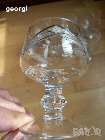 кристални чаши за коняк Бг оловен кристал Рамона