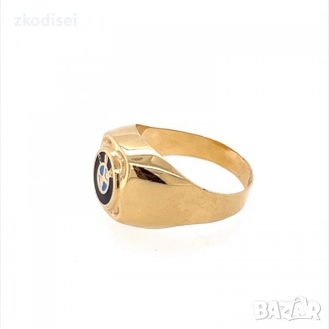 Златен мъжки пръстен 5,92гр. размер:68 14кр. проба:585 модел:13994-1, снимка 2 - Пръстени - 39434461