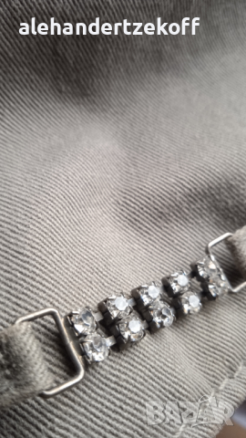 Шапка кепе с козирка military BENETTON с кристали Сваровски , снимка 14 - Шапки - 36407109