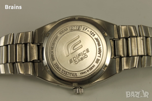 Мъжки Стоманен Кварцов Часовник CASIO Edifice EF-125, снимка 8 - Мъжки - 52509744