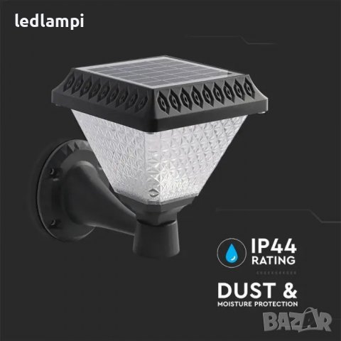LED Соларен Градински Аплик RF Дистанционно CCT3в1, снимка 4 - Соларни лампи - 37265371