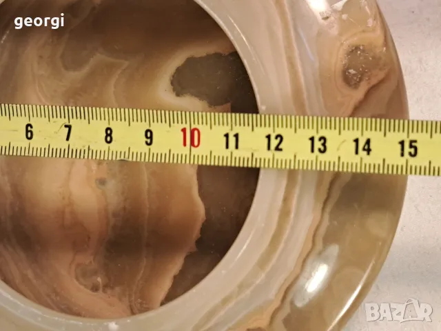 каменна бонбониера бижутерка от оникс  19/4, снимка 6 - Колиета, медальони, синджири - 49167736