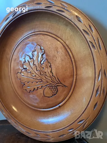 Красива дърворезбована чиния за стена    17/2, снимка 2 - Декорация за дома - 48994894