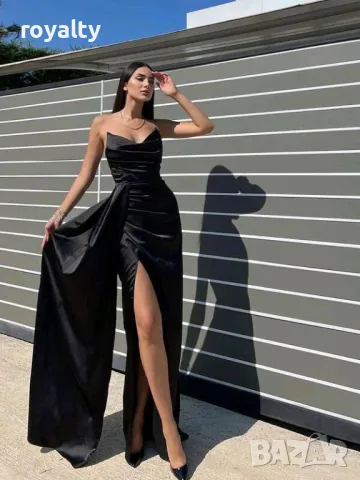 Дамска официална рокля от сатен Различни цветове , снимка 3 - Рокли - 50266301