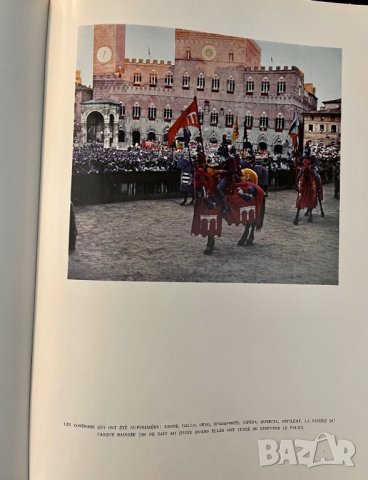 Книга уникат “Le Palio de Sienne” за конните състезания в Сиена, снимка 7 - Художествена литература - 43399326
