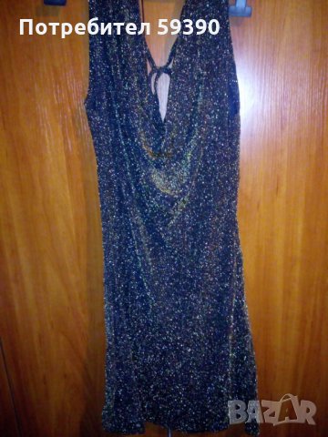 Елегантна еластична рокля с ламе, 100% полиестер .Произведена в Италия.Подходяща за всеки, снимка 6 - Рокли - 27578904