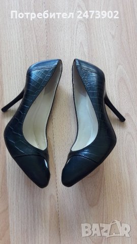 Дамски елегантни черни обувки с тънак ток VIA UNO, снимка 4 - Дамски елегантни обувки - 28580572