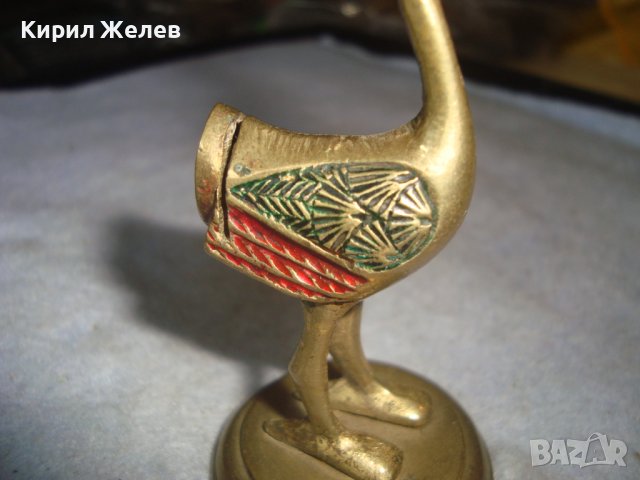 КРАСИВА СТАРА БРОНЗОВА ФИГУРКА - ПТИЦА МАЙСТОРСКА ИЗРАБОТКА СТАТУЕТКА 25893, снимка 4 - Колекции - 38108257