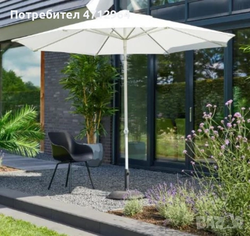 Усилен Плажен чадър – 250 см, бял, без стойка NS6352 "ултра високо качество", снимка 5 - Други - 53157200