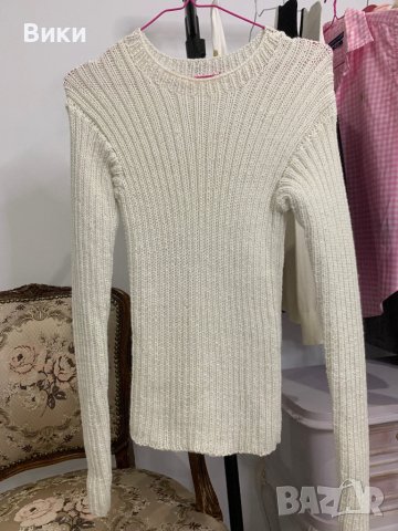 Ръчно плетен пуловер , снимка 2 - Блузи с дълъг ръкав и пуловери - 43477119