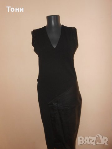 Дълга черна асиметрична рокля  Lefon, снимка 8 - Рокли - 28754889