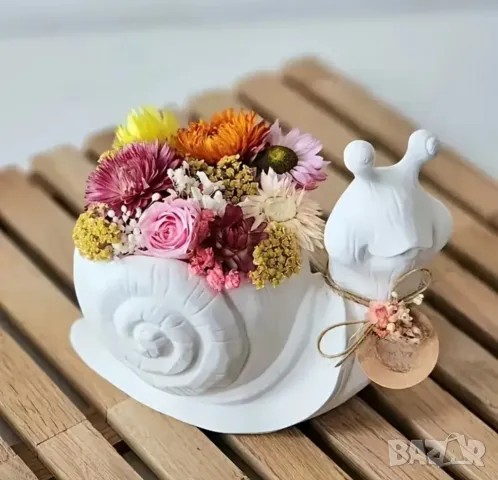 Молд кашпа охлюв, снимка 3 - Форми - 50238700