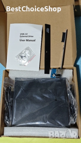 Външен CD/DVD диск CD RW четец DVD плейър за лаптоп PC Mac – USB, снимка 12 - Други - 53109363