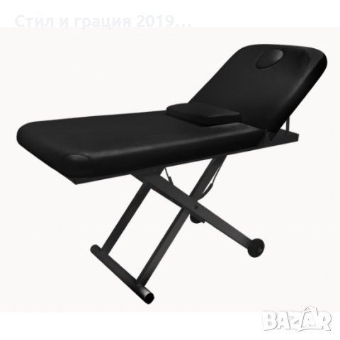 Електрическа кушетка Wenga (1мотор) - бяла/черна, снимка 2 - Кушетки - 43362302