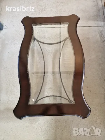 Масивна Холна Маса със Стъкло-внос от Германия!, снимка 5 - Маси - 49388838