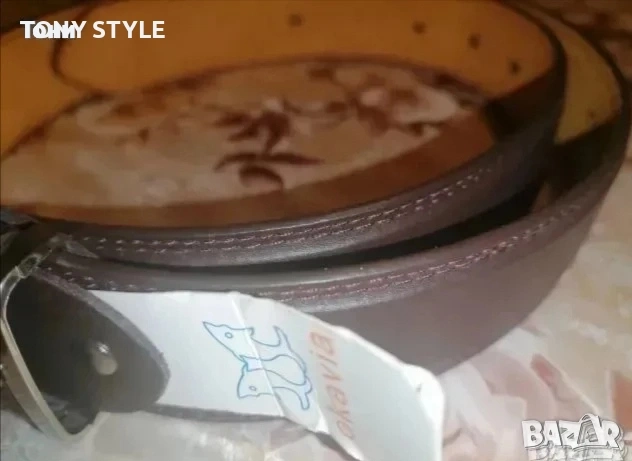 Феникс Нов Мъжки Колан Изцяло от Естествена Кожа с Етикет 110см., снимка 6 - Колани - 53435153