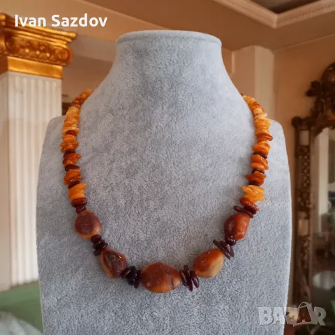 Колиета от балтийски кехлибар , снимка 3 - Колиета, медальони, синджири - 45545658