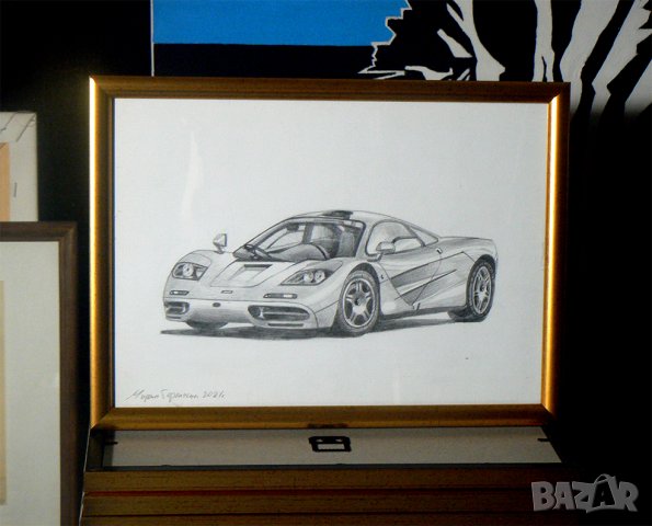 Рисунка на McLaren f1 . Молив. , снимка 2 - Картини - 34667187