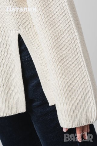 Esprit Памучен пуловер с цепка встрани, р.М. Ново., снимка 5 - Блузи с дълъг ръкав и пуловери - 43445671