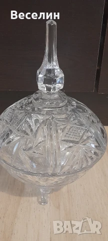 Кристална бомбониера Чехословакия Намаление , снимка 2 - Антикварни и старинни предмети - 51100586
