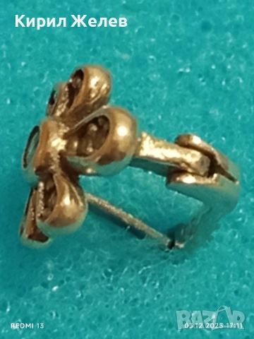 Прелестна нежна сребърна флорална обеца с миниатюрни цирконий 38482, снимка 4 - Обеци - 52640788