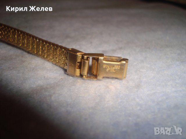 ПОЗЛАТЕН ЛУКСОЗЕН МАРКОВ ДАМСКИ КВАРЦОВ ВИНТИДЖ ЧАСОВНИК с ПОЗЛАТЕНА ВЕРИЖКА Тип ГРИВНА 32543, снимка 6 - Дамски - 38387606