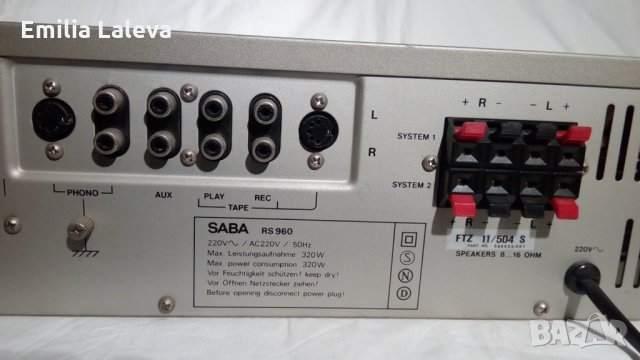 SABA RS 960 , снимка 3 - Ресийвъри, усилватели, смесителни пултове - 28919419