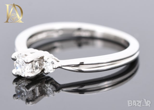 Нов Златен Пръстен с 0.29кт Естествени Диаманти, снимка 5 - Пръстени - 42961455