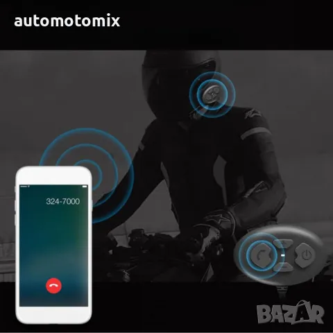 Блутут Слушалки за Мото Каска - 721061, снимка 3 - Аксесоари и консумативи - 49556400