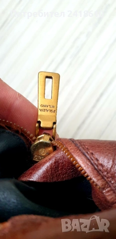 Prada Leather Boots Size 37/1/2 /24см. ОРИГИНАЛ! Дамски Кожени Ботуши!, снимка 8 - Дамски ботуши - 53293645