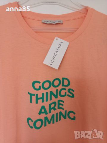 Оранжева тениска Good things, снимка 2 - Тениски - 40317432