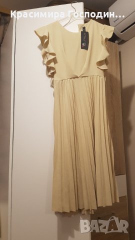  Чисто нова рокля,с етикета бежова ,Солей, снимка 1