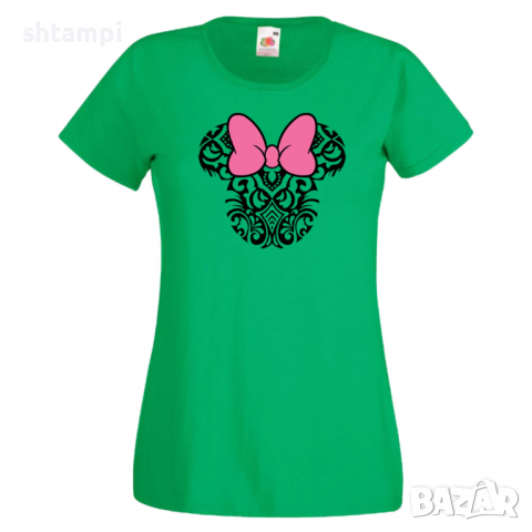 Дамска тениска Minnie Head 4 Подарък,Изненада,Рожден ден,, снимка 3 - Тениски - 36530131