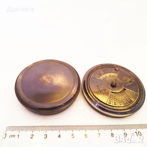 Масивен бронзов компас с вечен календар , снимка 4 - Други ценни предмети - 51852080