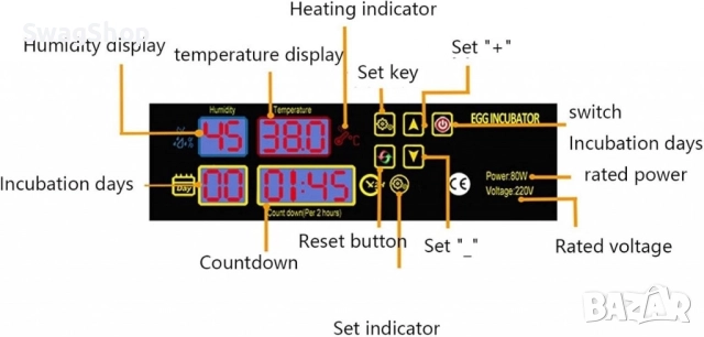 Инкубатор за 48 яйца, снимка 4 - За селскостопански - 52817077