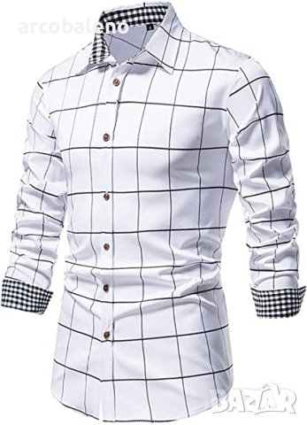Мъжка ежедневна риза с дълъг ръкав, 3цвята - 023, снимка 4 - Ризи - 40269617