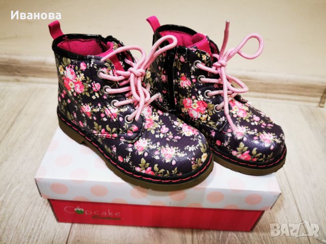 Детски боти /ботуши за момиче на цветя 24 номер 