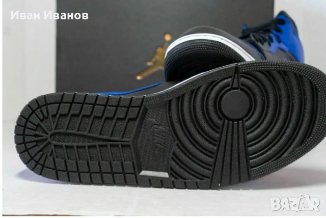 Nike Air Jordan 1 Mid GS 'Hyper Royal' оригинални маратонки номер 38,5 , снимка 3 - Детски маратонки - 43258760